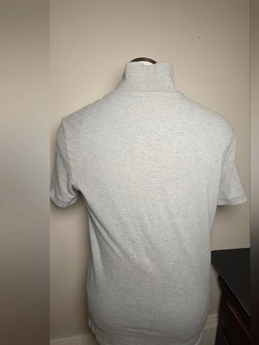 Rugby Ralph Lauren Light Gray Polo with Navy 'R' Crest